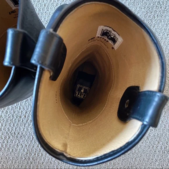 Frye black leather Melissa Button tall boot size 6.5 - Picture 5 of 13